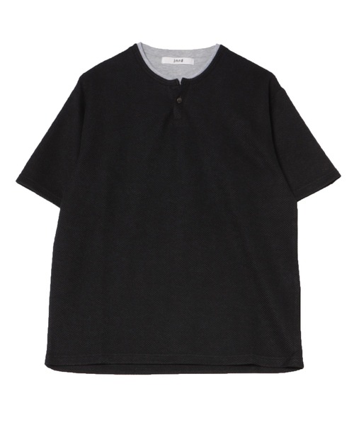 j.n.r.d(ジェー・エヌ・アール・ディー)の「j.n.r.d/変形鹿の子キーヘンリープルオーバー(Tシャツ/カットソー・メンズ・ライトグリーン/ブラック・L/LL/M/S)」の11枚目の写真