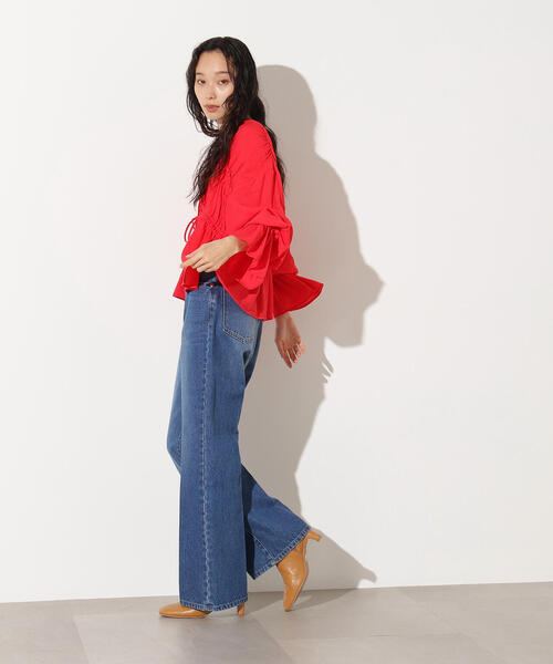 N.（N. Natural Beauty Basic）（エヌエヌナチュラルビューティーベーシック）の「センタープレスフレアデニムパンツ（デニムパンツ・レディース・ライトブルー/ブルー・MEDIUM/SMALL）」の16枚目の写真