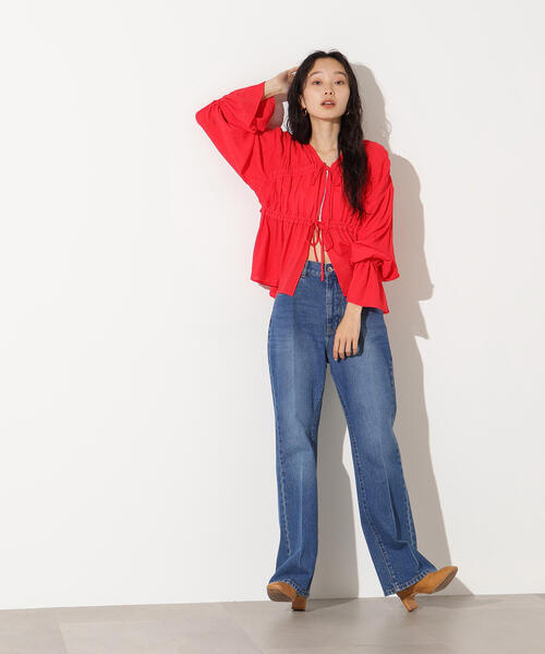 N.（N. Natural Beauty Basic）（エヌエヌナチュラルビューティーベーシック）の「センタープレスフレアデニムパンツ（デニムパンツ・レディース・ライトブルー/ブルー・MEDIUM/SMALL）」の17枚目の写真