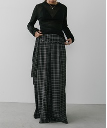 DRWCYS | リボンディテールワイドパンツ(スラックス)