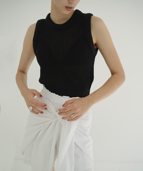 3D RIB MESH KNIT TOPS（その他トップス）｜CLANE（クラネ）の