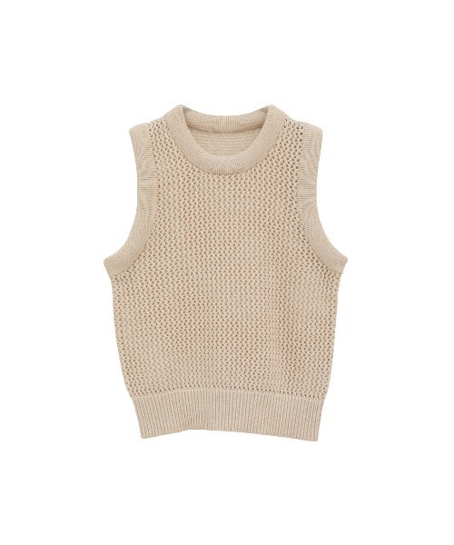 CLANE（クラネ）の「3D RIB MESH KNIT TOPS（その他トップス・レディース・ブラック/アイボリー・2/1）」の13枚目の写真