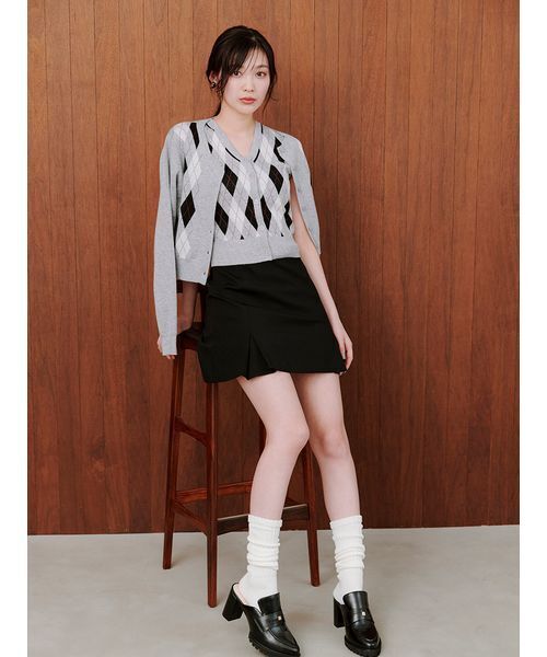 アーガイルニットジレプルオーバー（ニット/セーター）｜SNIDEL