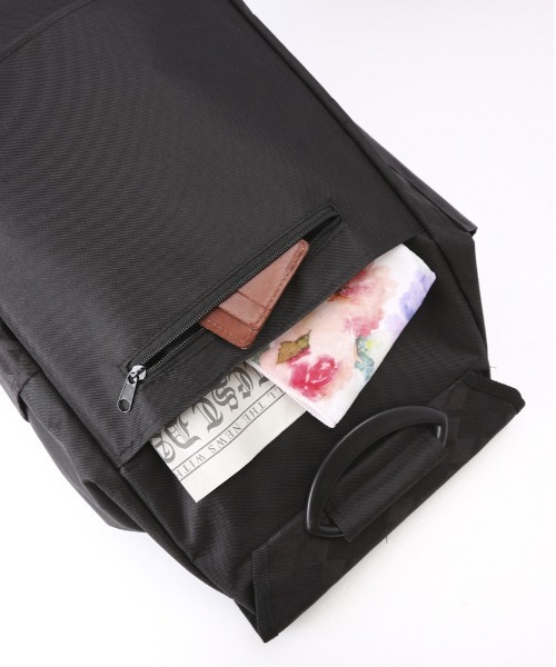 BACKYARD FAMILY（バックヤードファミリー）の「VALENTINO VISCANI ショッピングカート 32L（クラッチバッグ・レディース・ブラック×グレー/パープル/ブラック系その他2/ブラック×ブラック/ブラック系その他/ブラック×レッド・XXXS）」の11枚目の写真
