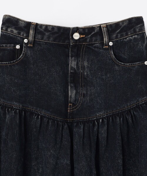 GANNI/ガニー Light Denim Long Skirt / J1759 / ウォッシュデニムスカート