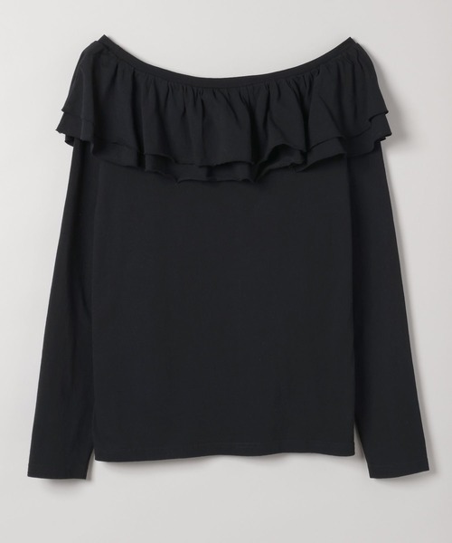 eL（エル）の「【eL】Frill Offshoulder Pullover LS/583672（Tシャツ/カットソー・レディース・オフホワイト/ブラック/ネイビー・FREE）」の13枚目の写真