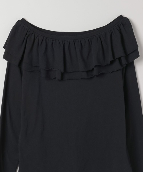 eL（エル）の「【eL】Frill Offshoulder Pullover LS/583672（Tシャツ/カットソー・レディース・オフホワイト/ブラック/ネイビー・FREE）」の14枚目の写真