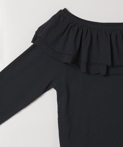 eL（エル）の「【eL】Frill Offshoulder Pullover LS/583672（Tシャツ/カットソー・レディース・オフホワイト/ブラック/ネイビー・FREE）」の4枚目の写真