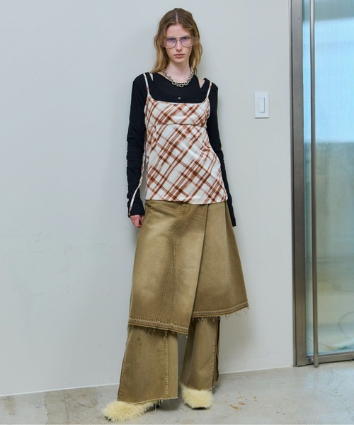 MAISON SPECIAL（メゾンスペシャル）の「Shoulder Slit Ribbed Tops/ショルダースリットリブトップス（Tシャツ/カットソー・レディース・ホワイト/ブラック/ブルー/オレンジ・FREE）」の6枚目の写真