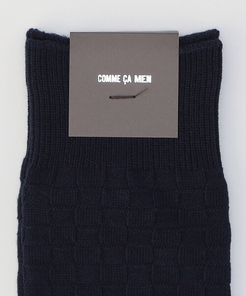 COMME CA MEN(コムサメン)の「【市松柄】クルーソックス(ソックス/靴下・メンズ・ブラック/グリーン/ネイビー/ブルー/グレー・27.0cm)」の9枚目の写真