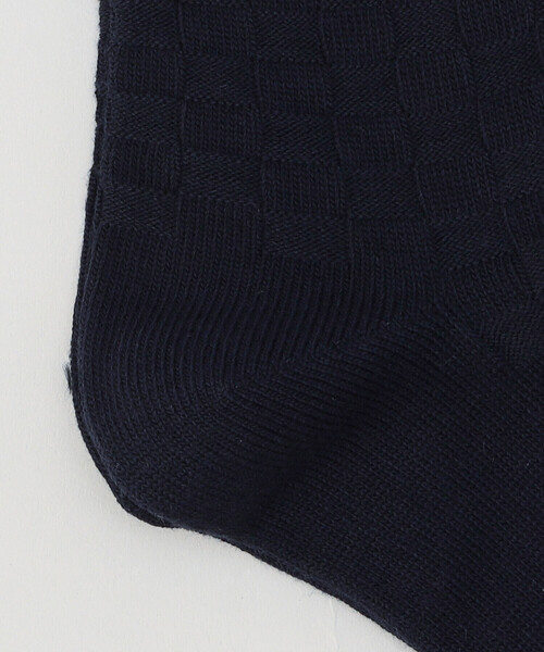 COMME CA MEN(コムサメン)の「【市松柄】クルーソックス(ソックス/靴下・メンズ・ブラック/グリーン/ネイビー/ブルー/グレー・27.0cm)」の10枚目の写真