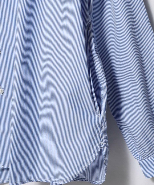 ESTNATION（エストネーション）の「aftersunshine / ストライプシャツ（シャツ/ブラウス・メンズ・ブラック系その他/ブルー系その他・MEDIUM/LARGE）」の8枚目の写真