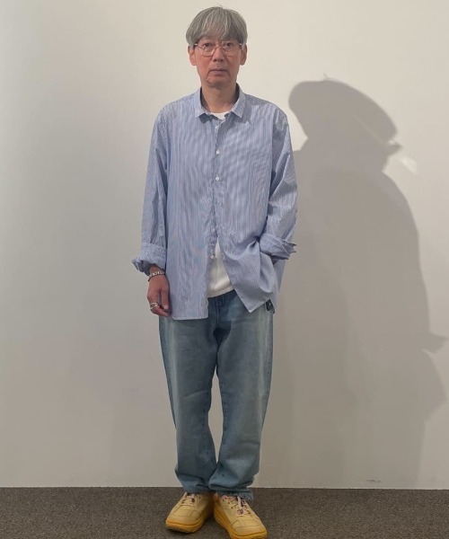 ESTNATION（エストネーション）の「aftersunshine / ストライプシャツ（シャツ/ブラウス・メンズ・ブラック系その他/ブルー系その他・MEDIUM/LARGE）」の11枚目の写真