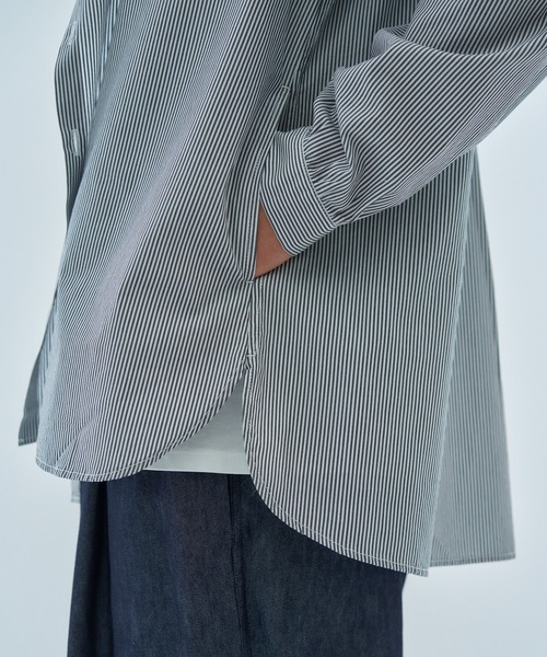 ESTNATION（エストネーション）の「aftersunshine / ストライプシャツ（シャツ/ブラウス・メンズ・ブラック系その他/ブルー系その他・MEDIUM/LARGE）」の22枚目の写真