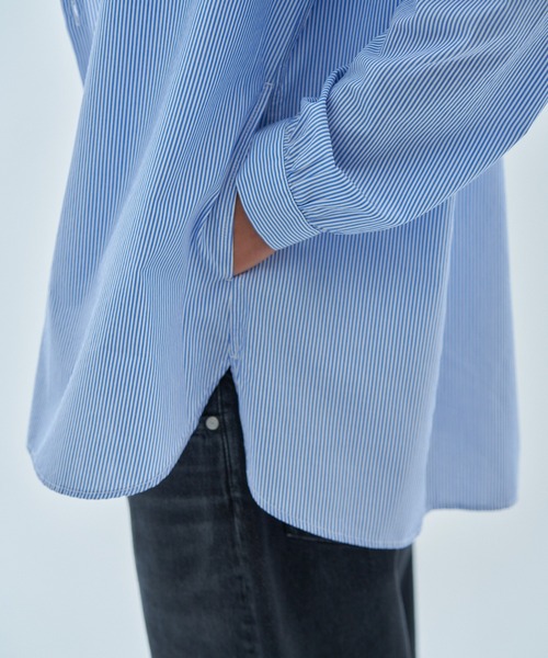 ESTNATION（エストネーション）の「aftersunshine / ストライプシャツ（シャツ/ブラウス・メンズ・ブラック系その他/ブルー系その他・MEDIUM/LARGE）」の5枚目の写真