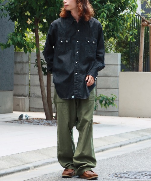 orSlow(オアスロウ)の「orSlow/オアスロウ BLACK DENIM WESTERN SHIRT シャツ(シャツ/ブラウス・メンズ・ブラック・2/3/4)」の11枚目の写真