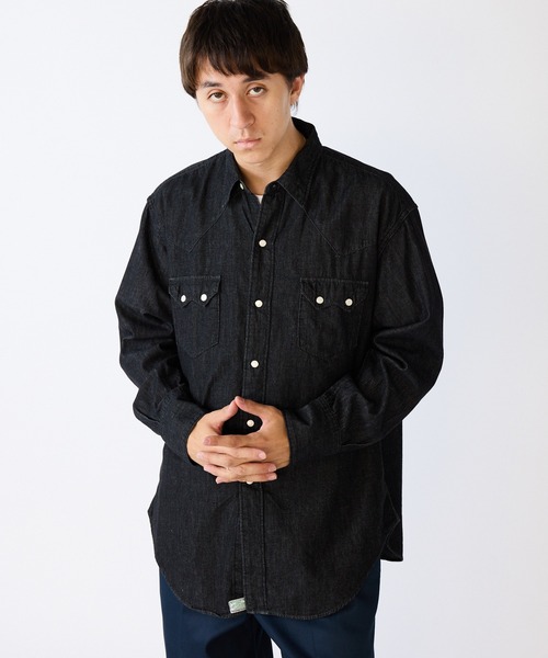orSlow(オアスロウ)の「orSlow/オアスロウ BLACK DENIM WESTERN SHIRT シャツ(シャツ/ブラウス・メンズ・ブラック・2/3/4)」の7枚目の写真