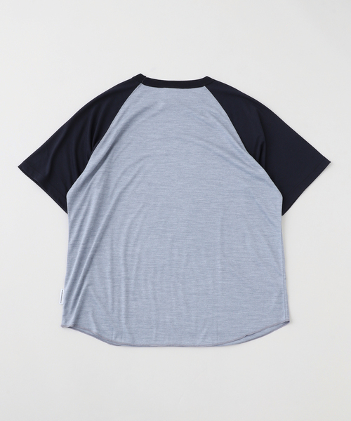 BAMBOO SHOOTS（バンブーシュート）の「BAMBOO SHOOTS / バンブーシュート MERINO WOOL 1/2 BASEBALL T（Tシャツ/カットソー・メンズ・チャコールグレー/ブラック・MEDIUM/LARGE）」の3枚目の写真