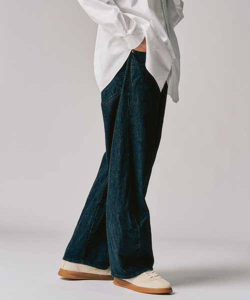 417 EDIFICE（フォーワンセブンエディフィス）の「LE JAPON ATELIER ×【OKAYAMA DENIM / オカヤマDENIM】（デニムパンツ・メンズ・ブラック/ブルー系その他/アイボリー・SMALL/MEDIUM/LARGE/X-LARGE）」の16枚目の写真