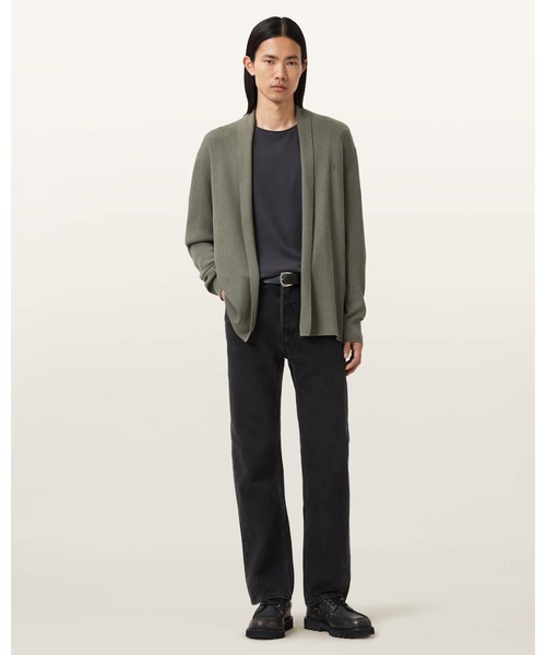 ALLSAINTS(オールセインツ)の「MODE MERINO WOOL RAMSKULL OPEN CARDIGAN | モード メリノ ウール ラムスカル オープン カーディガン(カーディガン/ボレロ・メンズ・グリーン系その他・S/XS/L/M)」の3枚目の写真