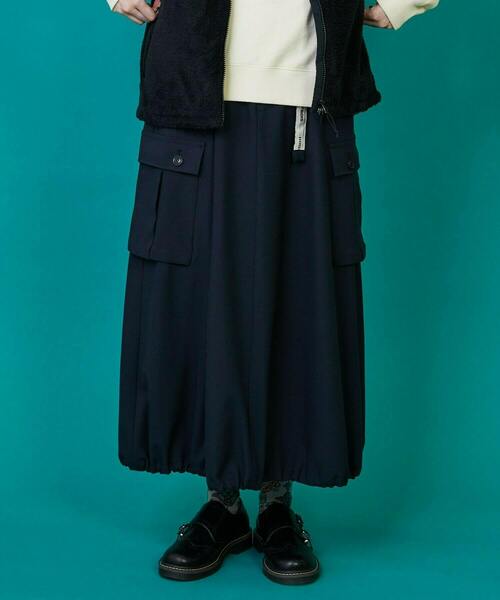 FRAPBOIS（フラボア）の「サーモズ スカート（スカート・レディース・ネイビー/グレー・1/0）」の2枚目の写真