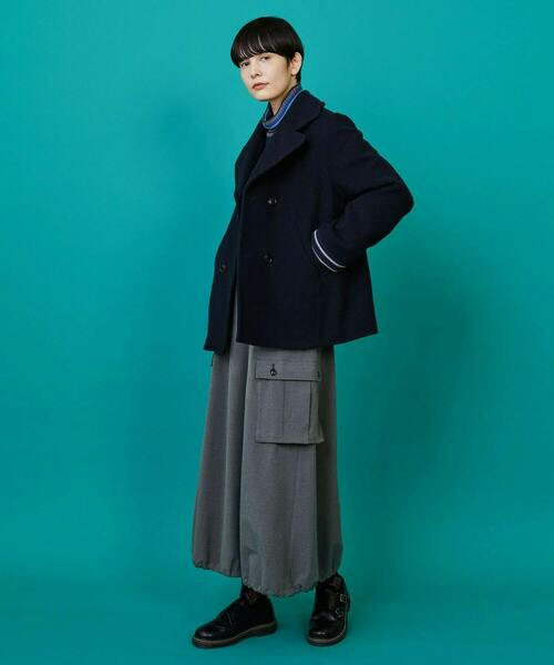 FRAPBOIS（フラボア）の「サーモズ スカート（スカート・レディース・ネイビー/グレー・1/0）」の14枚目の写真