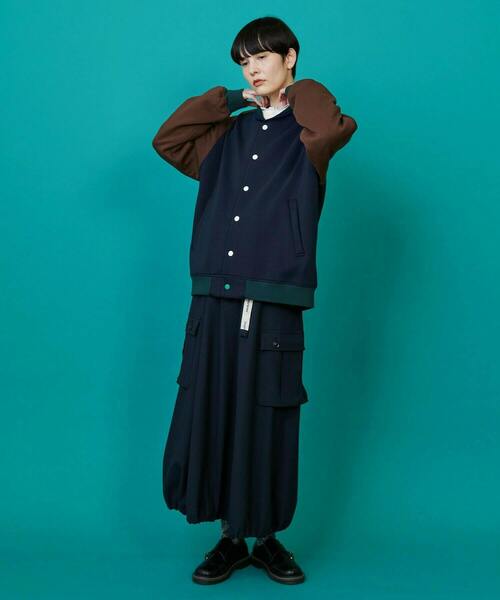 FRAPBOIS（フラボア）の「サーモズ スカート（スカート・レディース・ネイビー/グレー・1/0）」の19枚目の写真