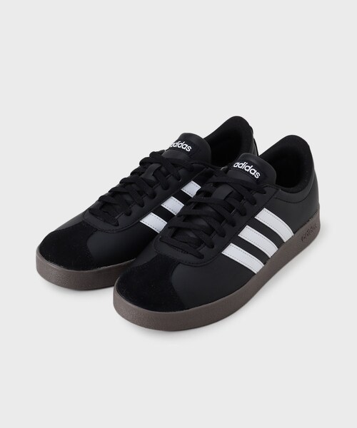 adidas(アディダス)の「adidas VLコートベース(スニーカー・レディース・オフホワイト/ブラック・45/35)」の1枚目の写真