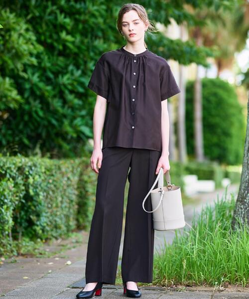 DRESSTERIOR(ドレステリア)の「◆【セットアップ可/オンオフ】ウールビスコースカルゼワイドパンツ(その他パンツ・レディース・ブラウン系その他・34/36/38/40)」の4枚目の写真