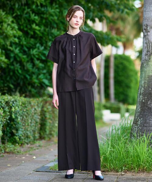 DRESSTERIOR(ドレステリア)の「◆【セットアップ可/オンオフ】ウールビスコースカルゼワイドパンツ(その他パンツ・レディース・ブラウン系その他・34/36/38/40)」の5枚目の写真