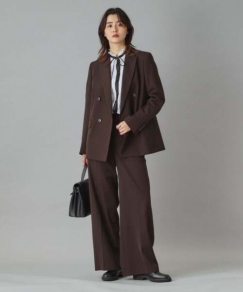 DRESSTERIOR(ドレステリア)の「◆【セットアップ可/オンオフ】ウールビスコースカルゼワイドパンツ(その他パンツ・レディース・ブラウン系その他・34/36/38/40)」の7枚目の写真