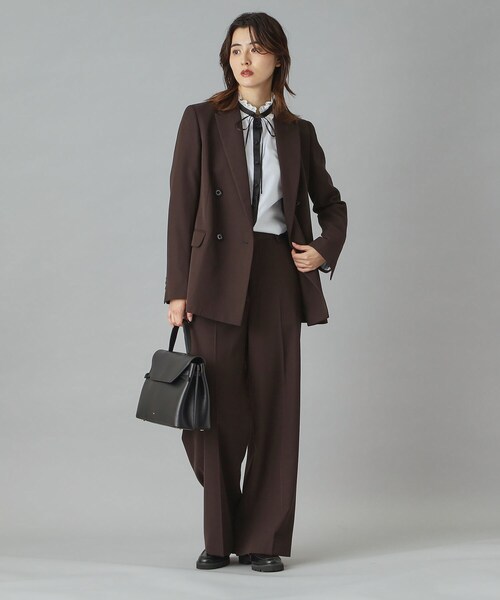DRESSTERIOR(ドレステリア)の「◆【セットアップ可/オンオフ】ウールビスコースカルゼワイドパンツ(その他パンツ・レディース・ブラウン系その他・34/36/38/40)」の8枚目の写真