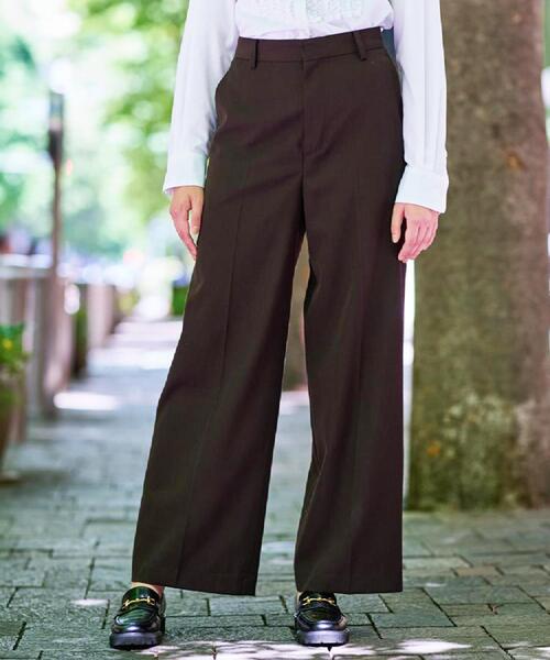DRESSTERIOR(ドレステリア)の「◆【セットアップ可/オンオフ】ウールビスコースカルゼワイドパンツ(その他パンツ・レディース・ブラウン系その他・34/36/38/40)」の9枚目の写真