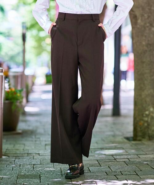 DRESSTERIOR(ドレステリア)の「◆【セットアップ可/オンオフ】ウールビスコースカルゼワイドパンツ(その他パンツ・レディース・ブラウン系その他・34/36/38/40)」の10枚目の写真
