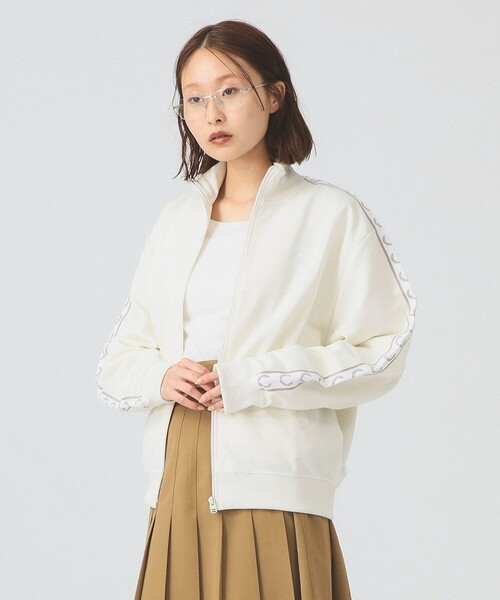 FRED PERRY（フレッドペリー）の「FRED PERRY / Taped Track Jacket（ジャージ・レディース・チャコールグレー/オフホワイト・10）」の6枚目の写真