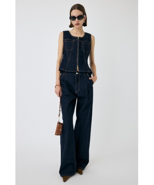 セットアップ対応】TUCK WIDE STRAIGHT（デニムパンツ）｜MOUSSY