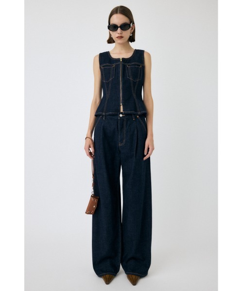 moussy デニムセットアップ セットアップ対応】TUCK WIDE STRAIGHT（デニムパンツ）｜MOUSSY