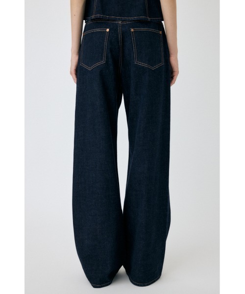 美品 moussy デニムセットアップ ピンク セットアップ対応】TUCK WIDE STRAIGHT（デニムパンツ）｜MOUSSY