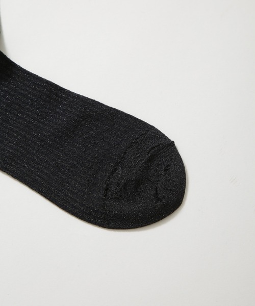 NANO universe（ナノユニバース）の「リブラメソックス（ソックス/靴下・レディース・オフホワイト/ブラック/ブラウン・F）」の8枚目の写真