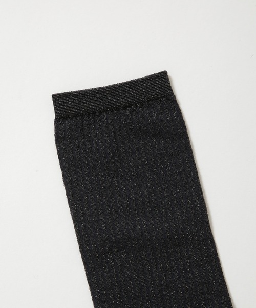 NANO universe（ナノユニバース）の「リブラメソックス（ソックス/靴下・レディース・オフホワイト/ブラック/ブラウン・F）」の10枚目の写真