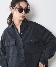 CHIC STYLE | ソフトデニムシャツ＜大きいサイズ有＞シックスタイル(シャツ/ブラウス)