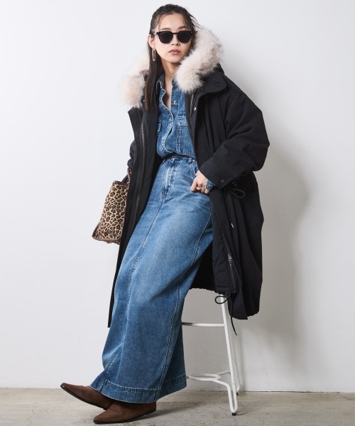 CHIC STYLE（シックスタイル）の「ソフトデニムシャツ＜大きいサイズ有＞シックスタイル（シャツ/ブラウス・レディース・ブルー系/ブラック系・M/L/LL/3L/4L/5L）」の12枚目の写真