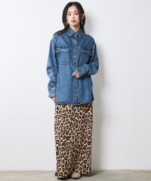 CHIC STYLE（シックスタイル）の「ソフトデニムシャツ＜大きいサイズ有＞シックスタイル（シャツ/ブラウス・レディース・ブルー系/ブラック系・M/L/LL/3L/4L/5L）」の20枚目の写真