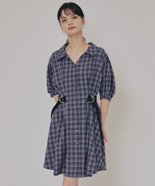 【ドラマ衣装】REDYAZEL　チェックブロッキングプリーツトレンチコート 新品 REDYAZEL チェックブロッキングプリーツトレンチコート REDYAZEL