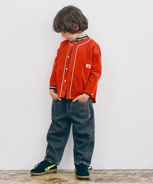 p.premier(ピードットプルミエ)の「【リンク/ジュニア対応】バックロゴユニフォームシャツ(シャツ/ブラウス・キッズ・ブラック/ブルー/グリーン/レッド・80/90/100/110/120/130/140)」の14枚目の写真