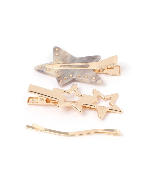 niko and...（ニコアンド）の「スター3セットヘアピン（ヘアピン・レディース・グレー/イエロー・0）」の2枚目の写真
