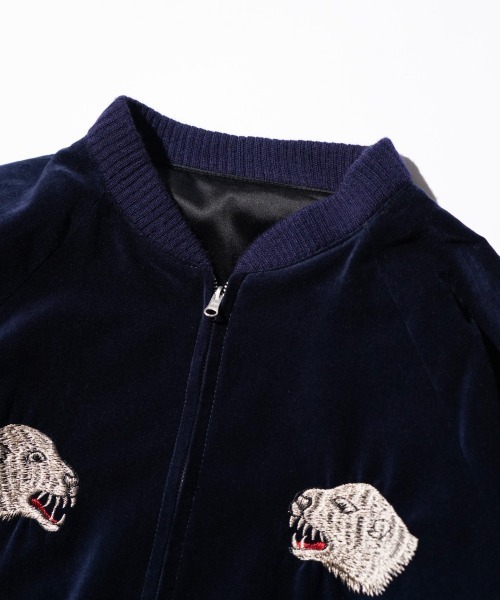 THRIFTY LOOK（スリフティールック）の「THRIFTY LOOK / スリフティールック SOUVENIR GREENLAND BLOUSON 刺しゅう グリーンランド スーベニアジャケット ブルゾン ベロア 別珍（ブルゾン・メンズ・ブラック/ネイビー・X-SMALL/MEDIUM/LARGE）」の18枚目の写真