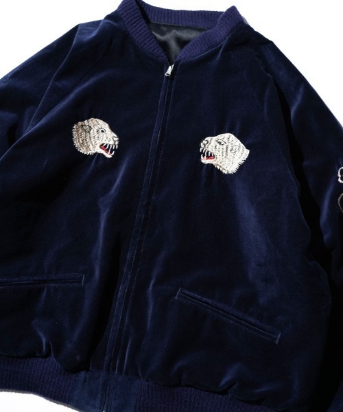 THRIFTY LOOK（スリフティールック）の「THRIFTY LOOK / スリフティールック SOUVENIR GREENLAND BLOUSON 刺しゅう グリーンランド スーベニアジャケット ブルゾン ベロア 別珍（ブルゾン・メンズ・ブラック/ネイビー・X-SMALL/MEDIUM/LARGE）」の19枚目の写真