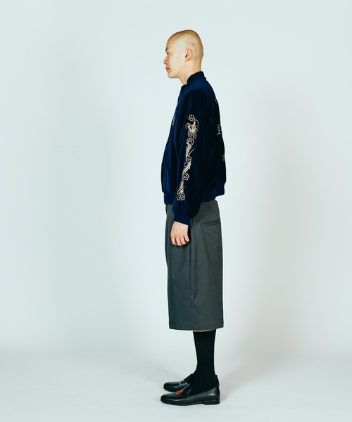 THRIFTY LOOK（スリフティールック）の「THRIFTY LOOK / スリフティールック SOUVENIR GREENLAND BLOUSON 刺しゅう グリーンランド スーベニアジャケット ブルゾン ベロア 別珍（ブルゾン・メンズ・ブラック/ネイビー・X-SMALL/MEDIUM/LARGE）」の6枚目の写真