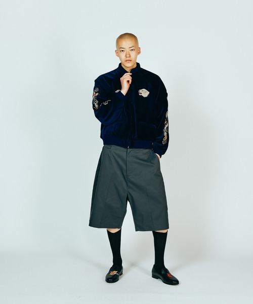 THRIFTY LOOK（スリフティールック）の「THRIFTY LOOK / スリフティールック SOUVENIR GREENLAND BLOUSON 刺しゅう グリーンランド スーベニアジャケット ブルゾン ベロア 別珍（ブルゾン・メンズ・ブラック/ネイビー・X-SMALL/MEDIUM/LARGE）」の8枚目の写真